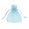 Sacchetti bomboniera Milly - 8,5 x 10 cm - organza - celeste - PNP - conf. 20 pezzi