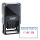 Timbro Printy 4750/L autoinchiostrante - DATA + REGISTRATO - 4,1 x 2,4 cm - 4 mm - bicolore - Trodat
