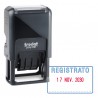 Timbro Printy 4750/L autoinchiostrante - DATA + REGISTRATO - 4,1 x 2,4 cm - 4 mm - bicolore - Trodat