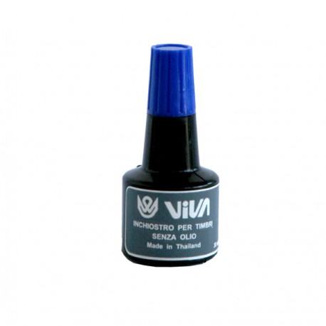 Inchiostro per cuscinetti - a base alcool - 30 gr - blu - Viva