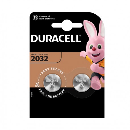 Micropila DL2032 - 3V - a pastiglia - litio - Duracell - blister 2 pezzi