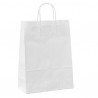 Shopper - maniglie cordino - 54 x 14 x 45 cm - carta kraft - bianco - Mainetti Bags - conf. 10 pezzi