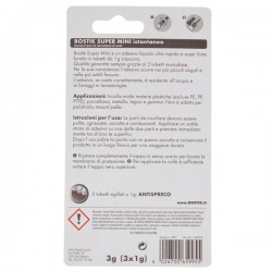 Colla istantanea universale - Super Mini blister - 3 x 1 gr - trasparente - Bostik