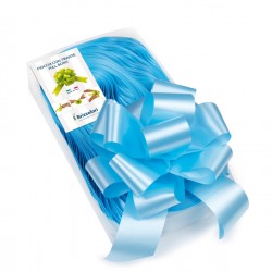 Nastri strip 6800 - in polipropilene - azzurro 06 - per fiocco autocomponibile - 50 mm - diametro 20 cm - Brizzolari - conf. 30 