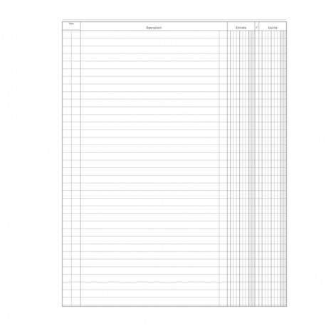 Registro Entrate-Uscite - 100 pagine - 31 x 24,5 cm - DU135800000 - Data Ufficio