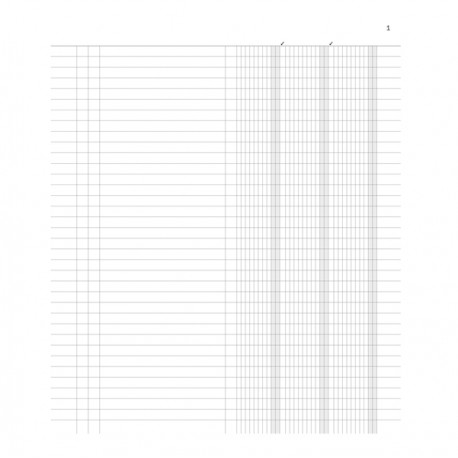 Registro inventari a 3 colonne - 96 pagine - 31 x 24,5 cm - DU135100000 - Data Ufficio