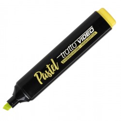 Evidenziatore Tratto Video pastel - punta a scalpello - tratto da 1,0mm-5,0mm - giallo limone - Tratto