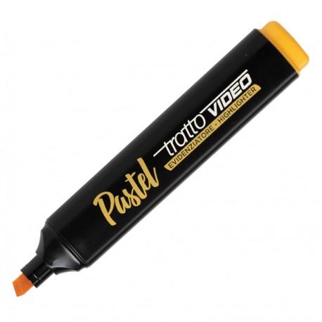 Evidenziatore Tratto Video pastel - punta a scalpello - tratto da 1,0mm-5,0mm - arancione mandarino - Tratto