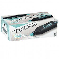 Evidenziatore Tratto Video pastel - punta a scalpello - tratto da 1,0mm-5,0mm - verde menta - Tratto