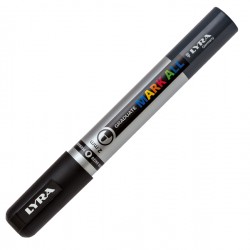Marcatore a base d'acqua Graduate Mark All - punta tonda 2mm - nero - Lyra