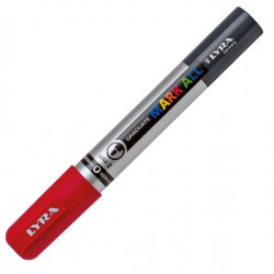 Marcatore a base d'acqua Graduate Mark All - punta tonda 2mm - rosso - Lyra