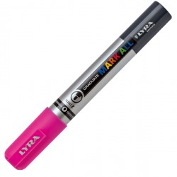 Marcatore a base d'acqua Graduate Mark All - punta tonda 2mm - rosa fluo - Lyra