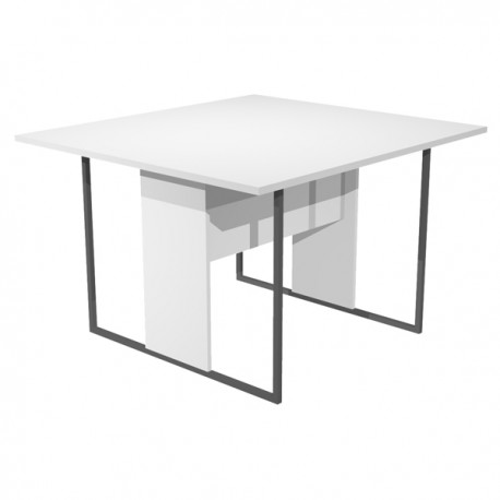 Tavolo riunione Essence - 120 x 110 cm - Bianco - Gamba bianca