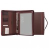 Portablocco Office - con manico - ecopelle - con zip - 28x36 cm - marrone - In Tempo