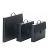 Valigetta Polionda Every Line Total Black - 27x37,5 cm - dorso 8 cm - Favorit
