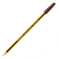 Penna a sfera Noris Stick - punta 1,0mm - marrone - Staedtler - conf. 10 pezzi