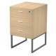 Cassettiera Essence - 3 cassetti - con supporto metal - 41,5 x 49,5 x 57,6 cm - Rovere/Antracite