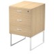 Cassettiera Essence - 3 cassetti - con supporto metal - 41,5 x 49,5 x 57,6 cm - Rovere/Bianco