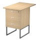 Cassettiera Essence - 3 cassetti - con supporto metal e top - 41,5 x 49,5 x 57,6 cm - Rovere/Antracite