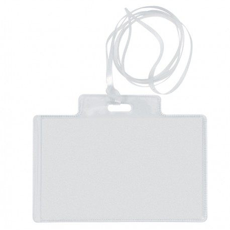Portanome Pass 3EC - con cordoncino trasparente - 9,5 x 6 cm - PVC - Sei Rota - conf. 10 pezzi