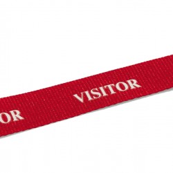 Cordoncini portabadge stampa visitor - rosso - 44 cm - Durable - conf. 10 pezzi
