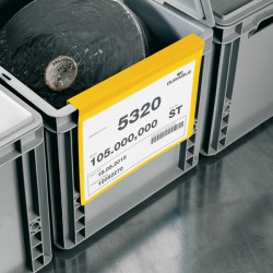 Buste identificative - con aletta pieghevole - A4 orizzontale - giallo - Durable - conf. 50 pezzi