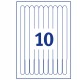 Braccialetti identificativi stampabili - 5 fogli - 10 et/fg - A4 - PE - bianco - Avery