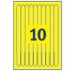 Braccialetti identificativi stampabili - 5 fogli - 10 et/fg - A4 - PE - giallo - Avery