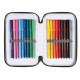 Astuccio Colors 3 zip - 13 x 20 x 7,5 cm - tessuto - fantasie assortite - Colorosa