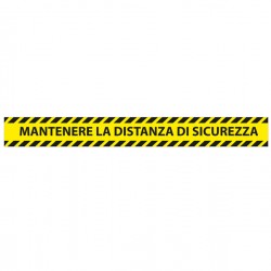 Adesivo da terra - "mantenere la distanza di sicurezza" - 90 x 10 cm - Studio T - conf. 5 pezzi