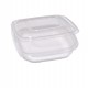 Contenitori in PP - con coperchio incernierato - 18,5 x 18,5 x 3,7 cm - Europack - conf 50 pezzi