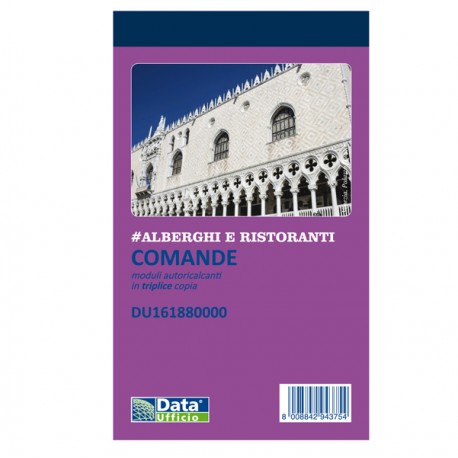 Blocco comande - 25/25/25 copie autoricopianti - 16,8 x 10 cm - DU161880000 - Data Ufficio