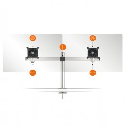 Braccio portamonitor PRO estensibile - 5085-23 - per 2 monitor - Durable