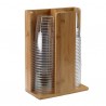 Portabicchieri - in bamboo - 21x11x30 cm - colore naturale - Leone