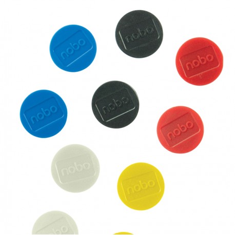 Magneti - diametro 3,2 cm - colori assortiti - Nobo - conf. 10 pezzi