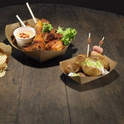Vaschetta Street Food - per fritti - 13 x 8,5 x 3,5 cm - Leone - conf. 125 pezzi
