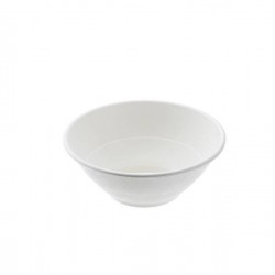 Ciotola monouso Bio - rotonda - diametro 19,5 cm - 900 ml - cellulosa/canna da zucchero - bianco - Leone - conf. 50 pezzi
