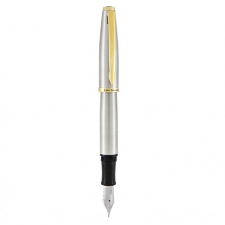 Penna stilografica Aldo Domani - punta M - fusto silver - Monteverde