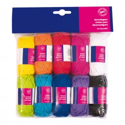 Matassa 100% cotone - lungh. 30 mt - colori assortiti - CWR - set 10 pezzi