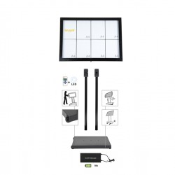 Espositore a LED per esterni - 8 x A4 - Securit