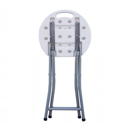 Sgabello Horeca - pieghevole - 44 x 30 x 30 cm - HDPE - bianco - Garden Friend