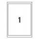 Etichette adesive coprenti BlockOut - in carta - permanenti - 199,6 x 289,1 mm - 1 et/fg - 25 fogli - bianco - Avery