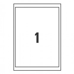 Etichette adesive coprenti BlockOut - in carta - permanenti - 199,6 x 289,1 mm - 1 et/fg - 25 fogli - bianco - Avery