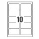 Etichette adesive coprenti BlockOut - in carta - permanenti - 99,1 x 57 mm - 10 et/fg - 25 fogli - bianco - Avery