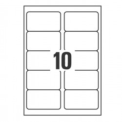 Etichette adesive coprenti BlockOut - in carta - permanenti - 99,1 x 57 mm - 10 et/fg - 25 fogli - bianco - Avery