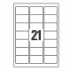 Etichette adesive coprenti BlockOut - in carta - permanenti - 63 x 38,1 mm - 21 et/fg - 25 fogli - bianco - Avery