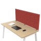 Pannello fonoassorbente per scrivania - 75 x 40 cm - morsetti neri - rosso