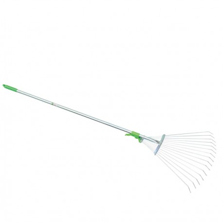 Scopa regolabile - per erba e foglie - metallo - Verdemax