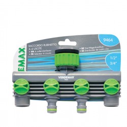 Raccordo rubinetto - 4 uscite - Verdemax