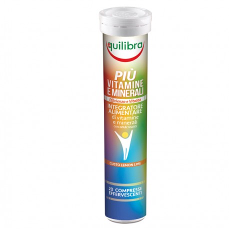 Integratore Più Vitamine & Minerali - gusto lemon lime - 20 compresse (86 gr cad.) - Equilibra
